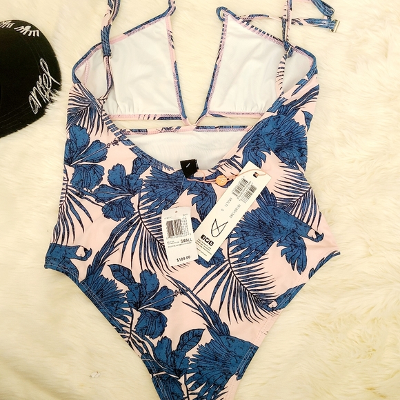 MINKPINK Cheeky One-Piece High-Leg Swimsuit, size S - Picture 3 of 5